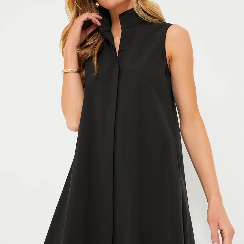 Tuckernuck Black Sleeveless Shirt Dress